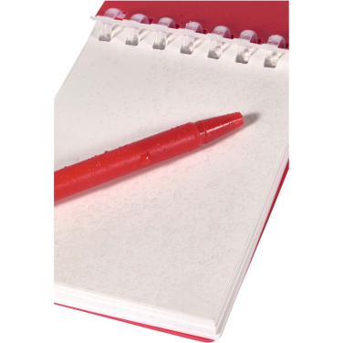 Logotrade promotional merchandise image of: Lig Mini recycled outdoor soft cover notebook and ballpoint pen set (black ink)