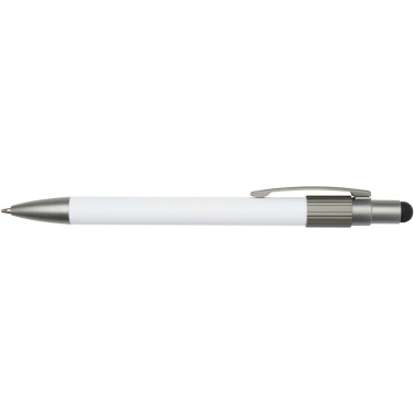 Logo trade promotional items picture of: Rill RCS recycled ballpoint pen with stylus and fidget spinner (black ink)