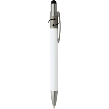 Logotrade promotional items photo of: Rill RCS recycled ballpoint pen with stylus and fidget spinner (black ink)