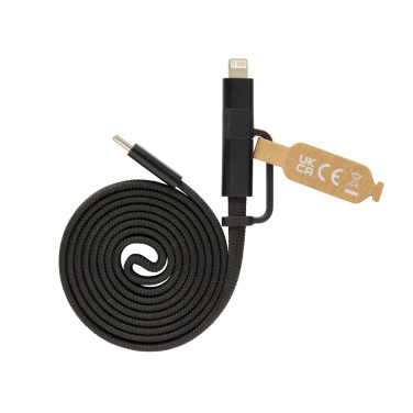 Logotrade promotional item picture of: Arc RCS recycled Ultra-thin 60W 2 in 1 magnetic cable