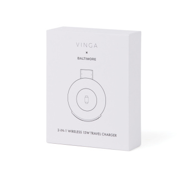 Logo trade promotional giveaways picture of: VINGA Baltimore RCS 2-in-1 Wireless 15W Travel Charger