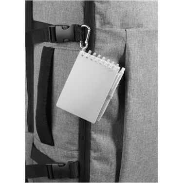 Logotrade corporate gift image of: Lig Mini recycled outdoor soft cover notebook and ballpoint pen set (black ink)