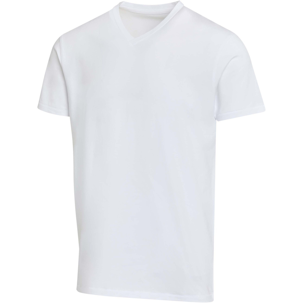 Logo trade promotional gifts image of: Balfour 200 g/m² short sleeve v-neck unisex OCS organic t-shirt