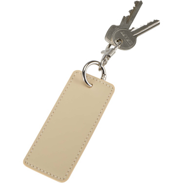 Logotrade business gifts photo of: Resi Plus GRS recycled rectangle charm keychain