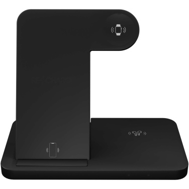 Logotrade promotional item picture of: SCX.design W28 3-in-1 wireless charging base with phone stand