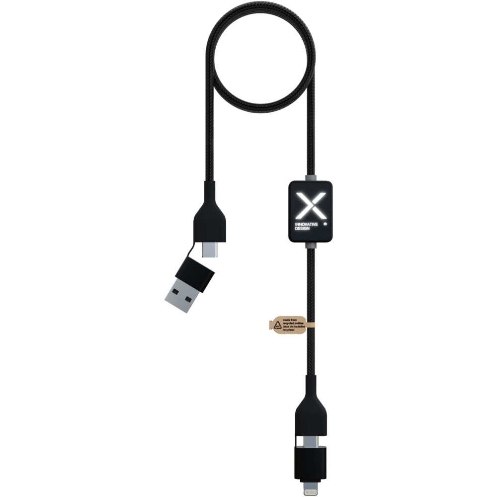 Logotrade advertising product picture of: SCX.design C32 60W switch charging cable with light-up logo