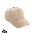 BEAU AWARE™ Washed 6 panel 270gsm cotton twill cap, beige