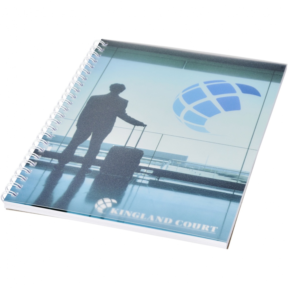 Logo trade reklaamkingituse pilt: Desk-Mate® wire-o A5 sülearvuti PP kaas