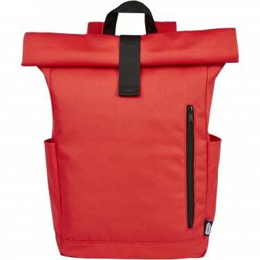 Logo trade reklaamtoote pilt: Byron 15,6" GRS RPET rull-top seljakott 18L