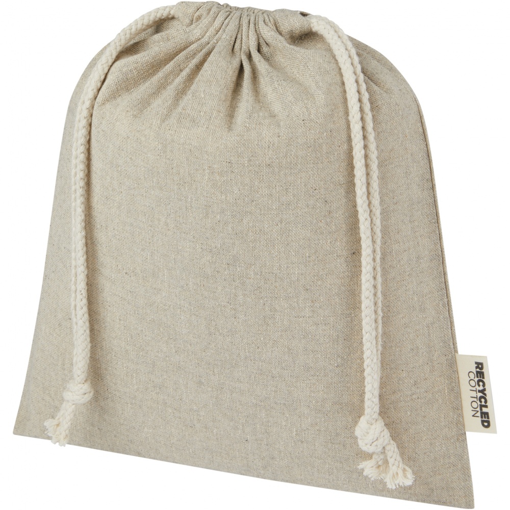 Logotrade reklaamtoote foto: Pheebs 150 g/m² GRS taaskasutatud puuvillast kinkekott keskmine 1,5L