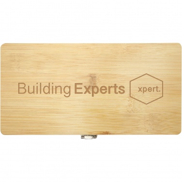 Logo trade ärikingid foto: Neetiga 19-osaline bambusest/taaskasutatud plastist tööriistakomplekt