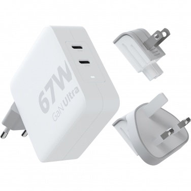 Logotrade reklaamkingituse foto: Xtorm XVC2067 GaN Ultra 67W reisilaadija 100W USB-C PD-kaabliga