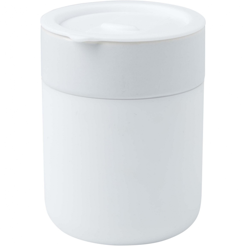 Logotrade ärikingituse foto: Keraamiline termoskruus Java 330 ml plastikust kaanega
