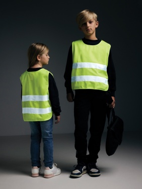 Logotrade reklaamtoote foto: GRS taaskasutatud PET hästi nähtav turvavest 7-12 aastat