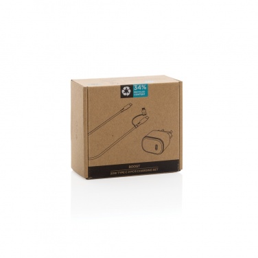 Logotrade ärikingituse foto: Boost RCS taaskasutatud PET 20W tüüpi C 2 tk laadimiskomplekt
