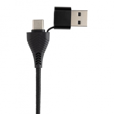 Logotrade reklaamkingi foto: Link RCS-i taaskasutatud plastist ja bambusest kahe sisendiga USB-jaotur