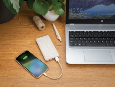 Logotrade firmakingituse foto: 10 000 mah nisuõlgedest akupank