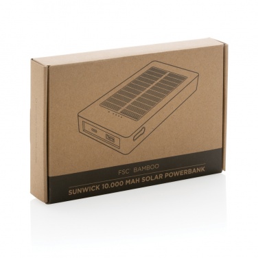 Logotrade firmakingid pilt: Sunwicki 10 000 mAh bambusest päikeseenergiapank