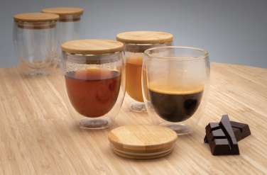 Logotrade reklaamkingituse foto: Topeltseinaga borosilikaatklaasist komplekt 2 x 250 ml
