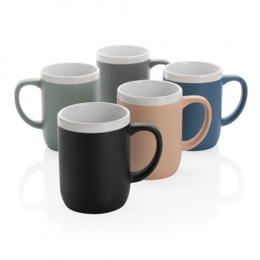 Logotrade reklaamkingi foto: Valge äärega keraamiline kruus 300ml