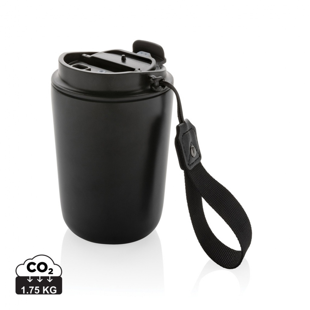 Logotrade ärikingituse foto: Cuppa RCS terasest vaakum termoskruus koos randmepaelaga