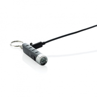 Logotrade reklaamkingituse foto: Globix RCS taaskasutatud plastist USB taaslaetav võtmehoidja taskulamp