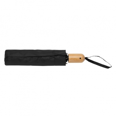Logotrade meened pilt: 21" Impact AWARE™ RPET 190T bambusest automaatne avatav/sulgev vihmavari