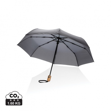 Logotrade firmakingi foto: 21" Impact AWARE™ RPET 190T bambusest automaatne avatav/sulgev vihmavari