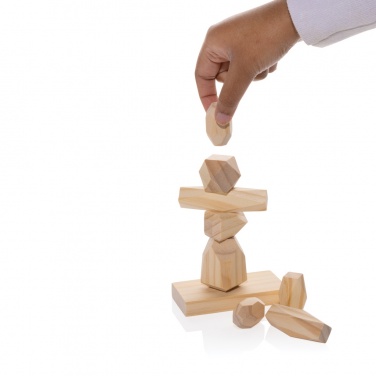 Logotrade reklaamkingi foto: Ukiyo Crios puidust tasakaalustavad kivid kotis