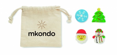 Logo trade firmakingid foto: Komplektis 4 jõuluteemalist kustukummi