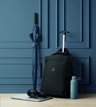 Logo trade reklaamkingi pilt: Ratastega kaasaskantav seljakott, valmistatud 600D RPET-polüestrist.