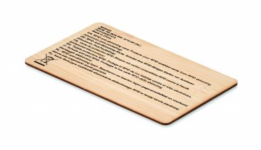 Logo trade reklaamtoote pilt: RFID-kaart bambusest materjalist