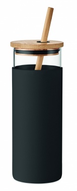 Logotrade ärikingituse foto: 450 ml bambusest kaane ja kõrrega joogitops