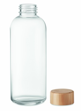 Logo trade meene pilt: Klaaspudel 650ml bambusest kaas