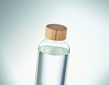 Logotrade ärikingituse foto: Klaaspudel 650ml bambusest kaas