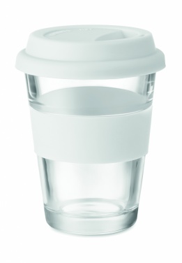Logo trade firmakingi pilt: Klaasist joogitops kaanega 350 ml