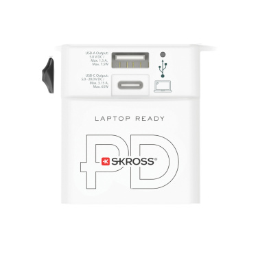 Logotrade firmakingi foto: SKROSS World Travel Adapter MUV 65W PD USB C kaabliga