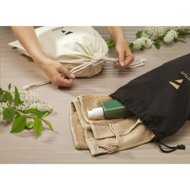 Logotrade firmakingi foto: Naturaalsest GRS-i taaskasutatud puuvillast kingikott (150 g/m²) L