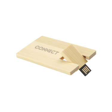 Logotrade reklaamtooted pilt: Krediitkaardikujuline mälupulk bambusest 64 GB
