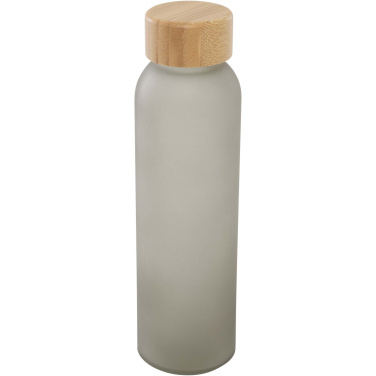 Logotrade meened pilt: Lume 500 ml matt klaaspudel bambusest korgiga