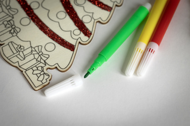 Logo trade reklaamtooted foto: Puidust jõulupuu värvimiskomplekt