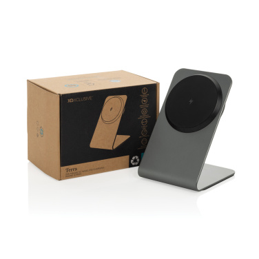 Logo trade meene pilt: Terra alumiiniumist 15W magnetiline juhtmevaba laadimise telefonialus