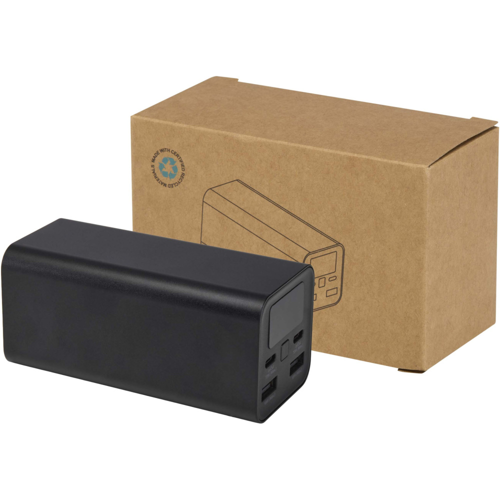 Logotrade firmakingituse foto: Acamar 20 000 mAh 70W taaskasutatud alumiiniumist sülearvuti akupank
