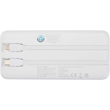 Logotrade meened pilt: Adhil 10 000 mAh 10W akupank kahe sisseehitatud kaabliga