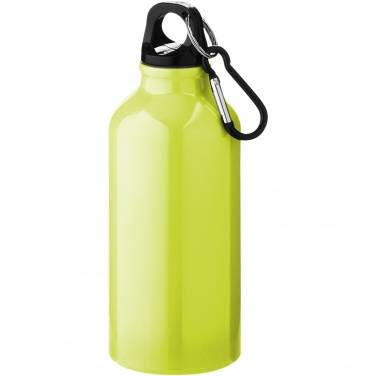 Logotrade liikelahja mainoslahja kuva: Oregon 400 ml:n alumiininen vesipullo karabiinikoukulla