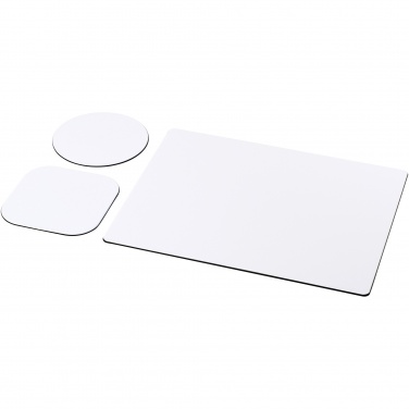 Logo trade mainostuotet tuotekuva: Brite-Mat®-hiirimatto- ja -lasinalussetti, yhdistelmä 1
