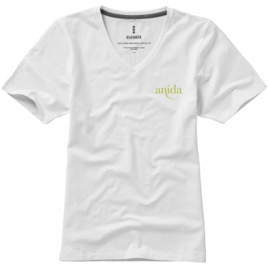Logotrade liikelahjat mainoslahjat tuotekuva: Kawartha short sleeve women's organic V-neck t-shirt