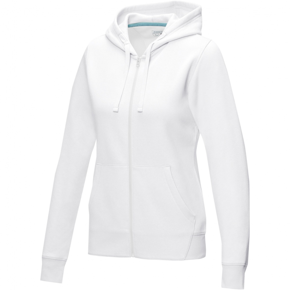 Logotrade mainostuote tuotekuva: Ruby women’s organic recycled full zip hoodie