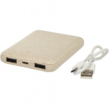 Logotrade liikelahjat mainoslahjat tuotekuva: Asama-varavirtalähde, 5 000 mAh, vehnänolkea