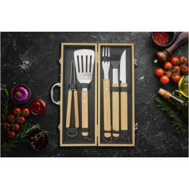 Logotrade mainostuote tuotekuva: Churras 5-osainen grillausvälinesetti